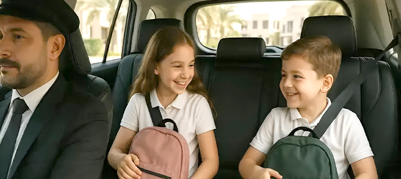 Safe School pick up and drop off service Dubai for safe student transportation